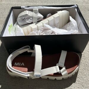 Never worn MIA white/brown Sandals